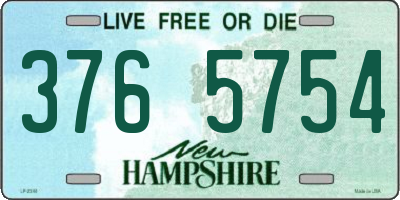 NH license plate 3765754