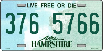NH license plate 3765766