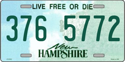 NH license plate 3765772