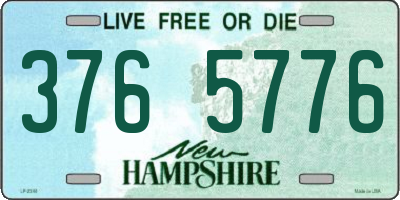 NH license plate 3765776