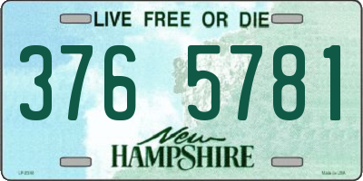 NH license plate 3765781