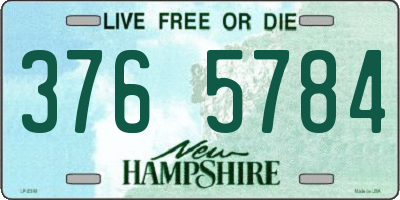 NH license plate 3765784