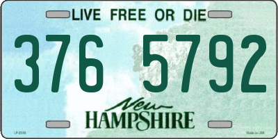NH license plate 3765792