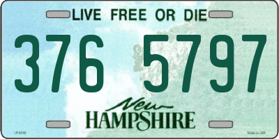 NH license plate 3765797