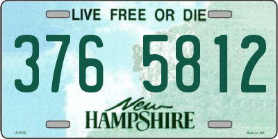 NH license plate 3765812