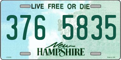 NH license plate 3765835