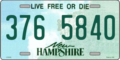 NH license plate 3765840