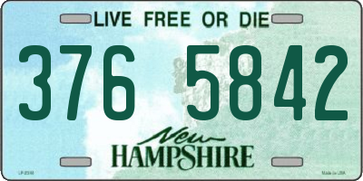 NH license plate 3765842
