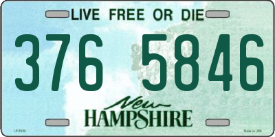 NH license plate 3765846
