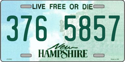 NH license plate 3765857