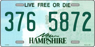 NH license plate 3765872