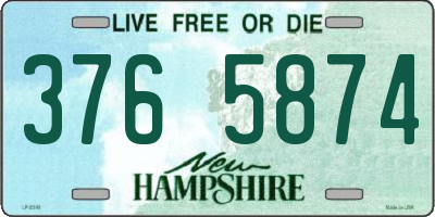 NH license plate 3765874