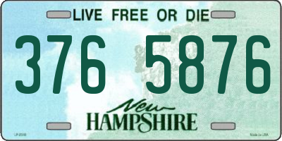 NH license plate 3765876