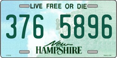 NH license plate 3765896