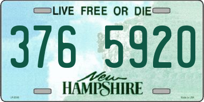 NH license plate 3765920