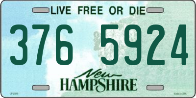 NH license plate 3765924