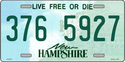 NH license plate 3765927