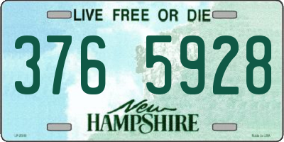 NH license plate 3765928