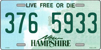 NH license plate 3765933