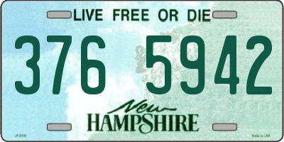 NH license plate 3765942