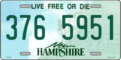 NH license plate 3765951