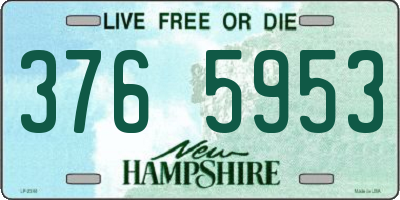 NH license plate 3765953