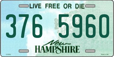 NH license plate 3765960