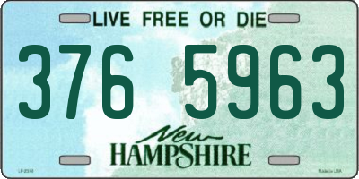 NH license plate 3765963