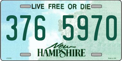 NH license plate 3765970