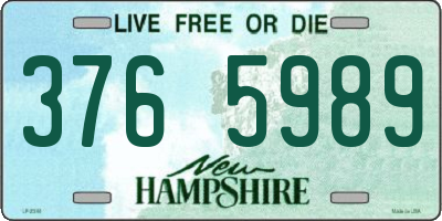 NH license plate 3765989
