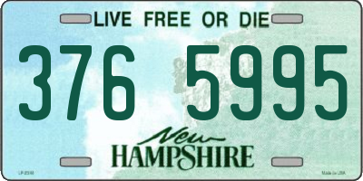 NH license plate 3765995