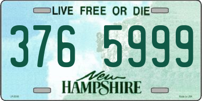 NH license plate 3765999