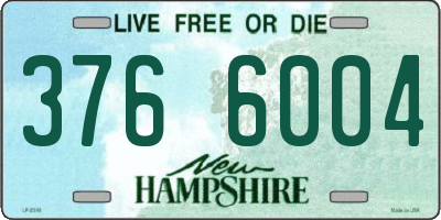 NH license plate 3766004