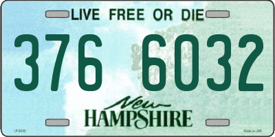 NH license plate 3766032