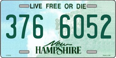 NH license plate 3766052