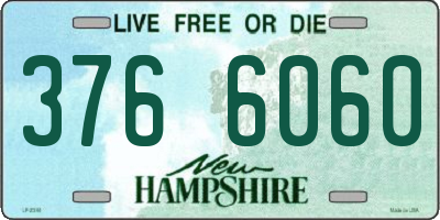 NH license plate 3766060