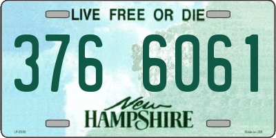NH license plate 3766061