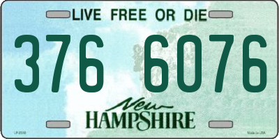 NH license plate 3766076