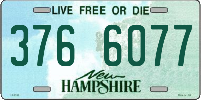 NH license plate 3766077