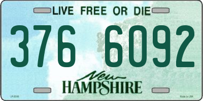 NH license plate 3766092