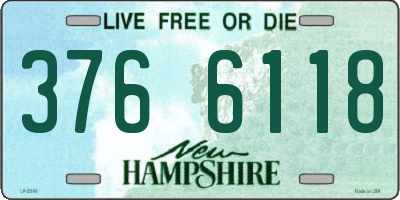 NH license plate 3766118