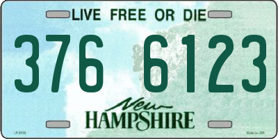 NH license plate 3766123