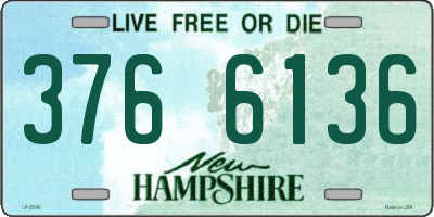 NH license plate 3766136