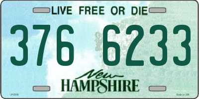 NH license plate 3766233