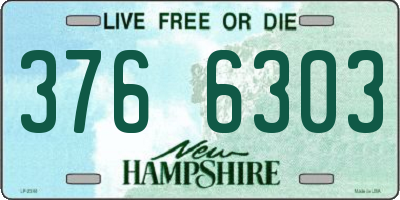 NH license plate 3766303