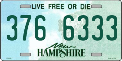 NH license plate 3766333