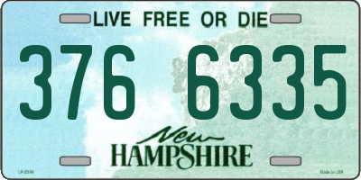 NH license plate 3766335