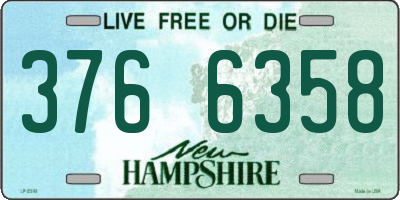 NH license plate 3766358