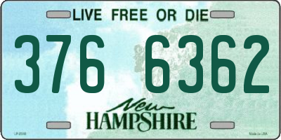 NH license plate 3766362