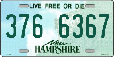 NH license plate 3766367